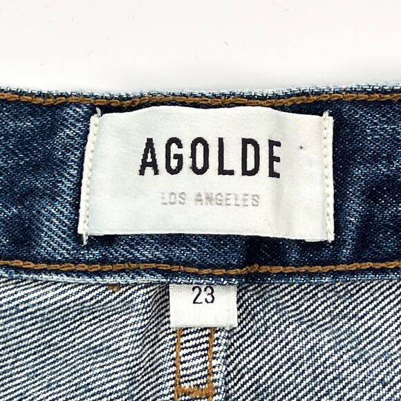 AGOLDE Parker Denim Shorts Lowkey Distressed Cutoff Women’s Size 23 Organic - Picture 3 of 5